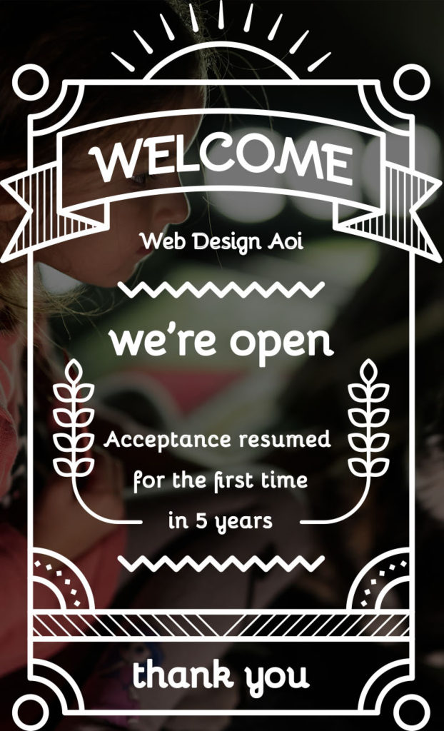 web design aoi 5年ぶりにホームページ制作を開始！の告知画像